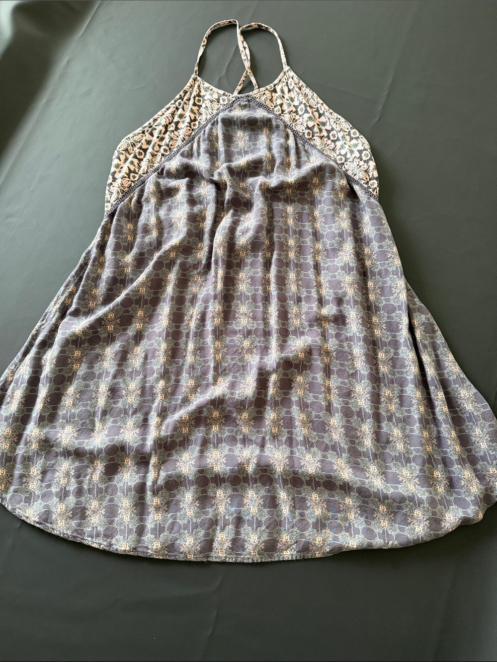 O'Neill Purple Patterned Halter Mini Dress